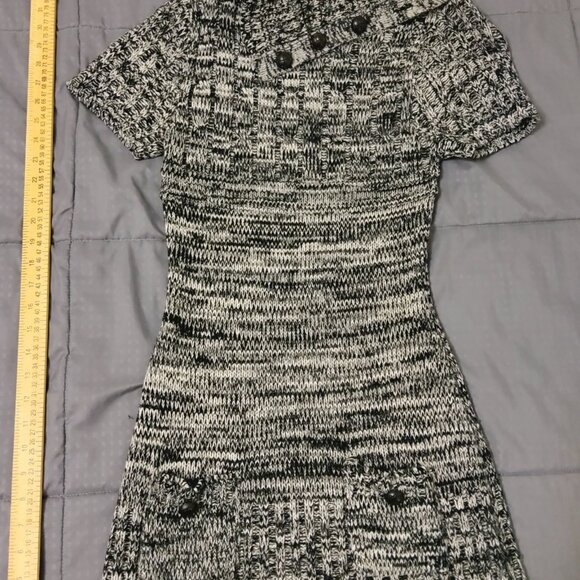 Black Gray Knit Sweater Bodycon dress - Picture 7 of 10